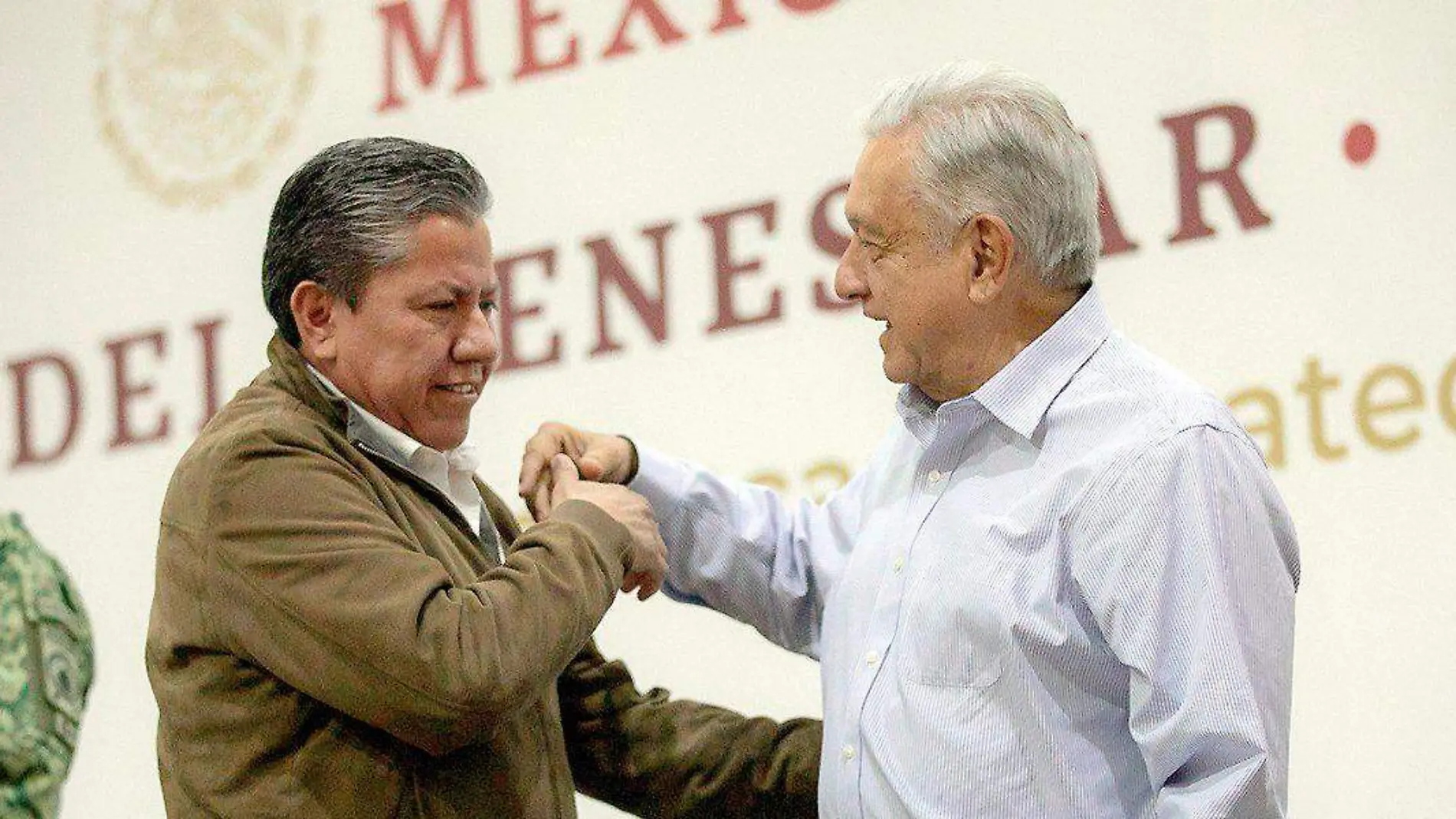 David Monreal y Andrés Manuel López Obrador en reunión del Bienestar